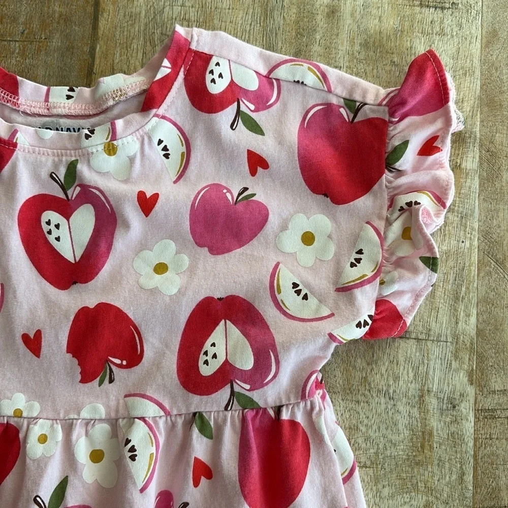 Old Navy Pink Apple Patterned Dress 5t